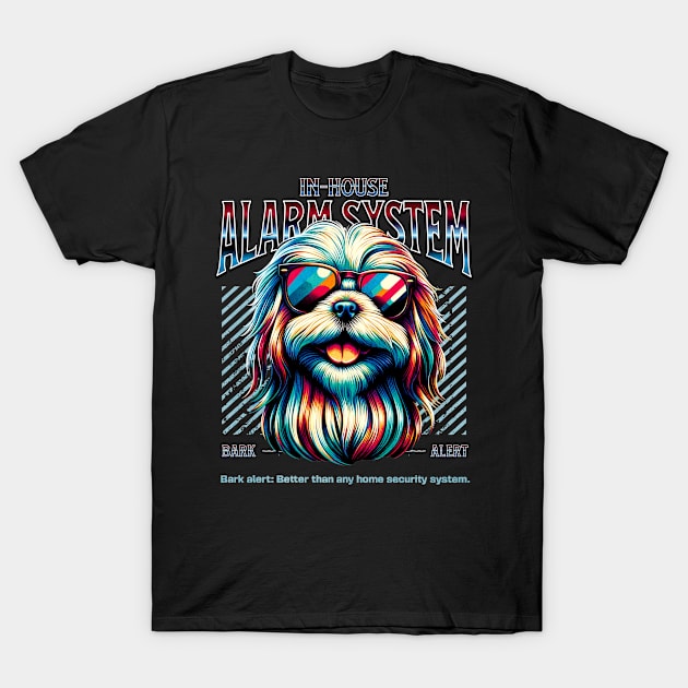 Bark Alert Shih Tzu Dog T-Shirt by Miami Neon Designs